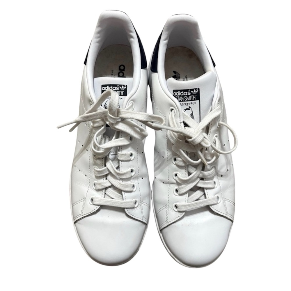 Adidas White Sneakers with Black Logo